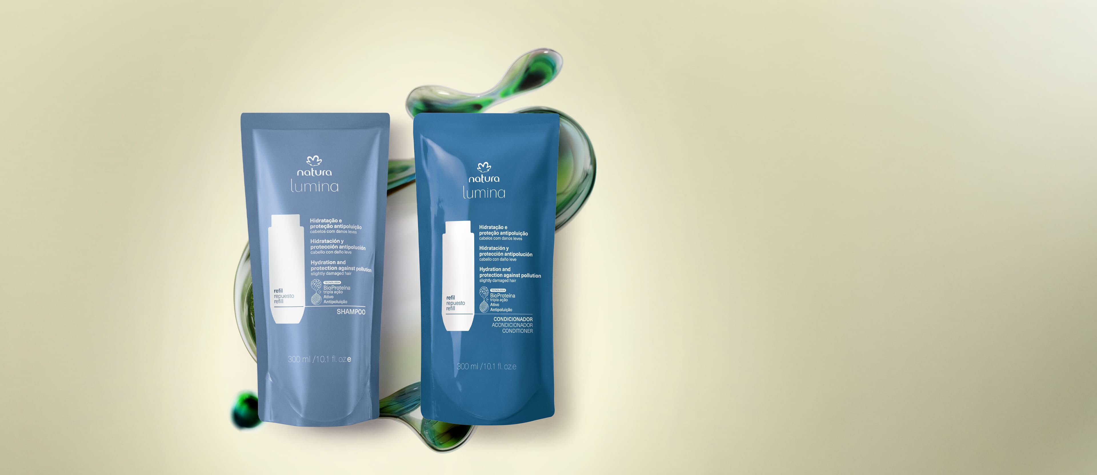 Kit Refis Shampoo e Condicionador Lumina Hidratação e Proteção Antipoluição (2 produtos)
