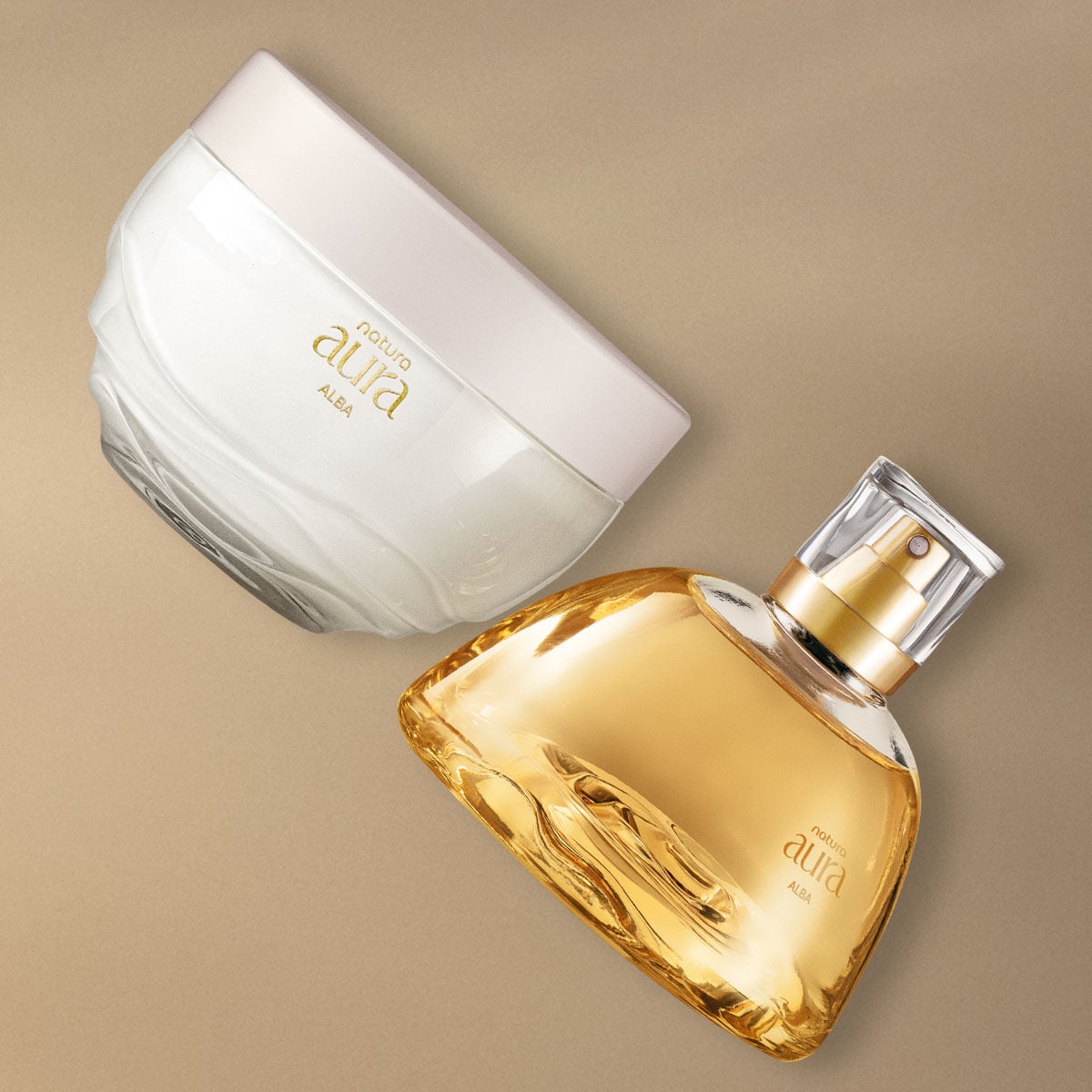 Kit Eau De Parfum e Creme Aveludado Corporal Natura Aura Alba (2
