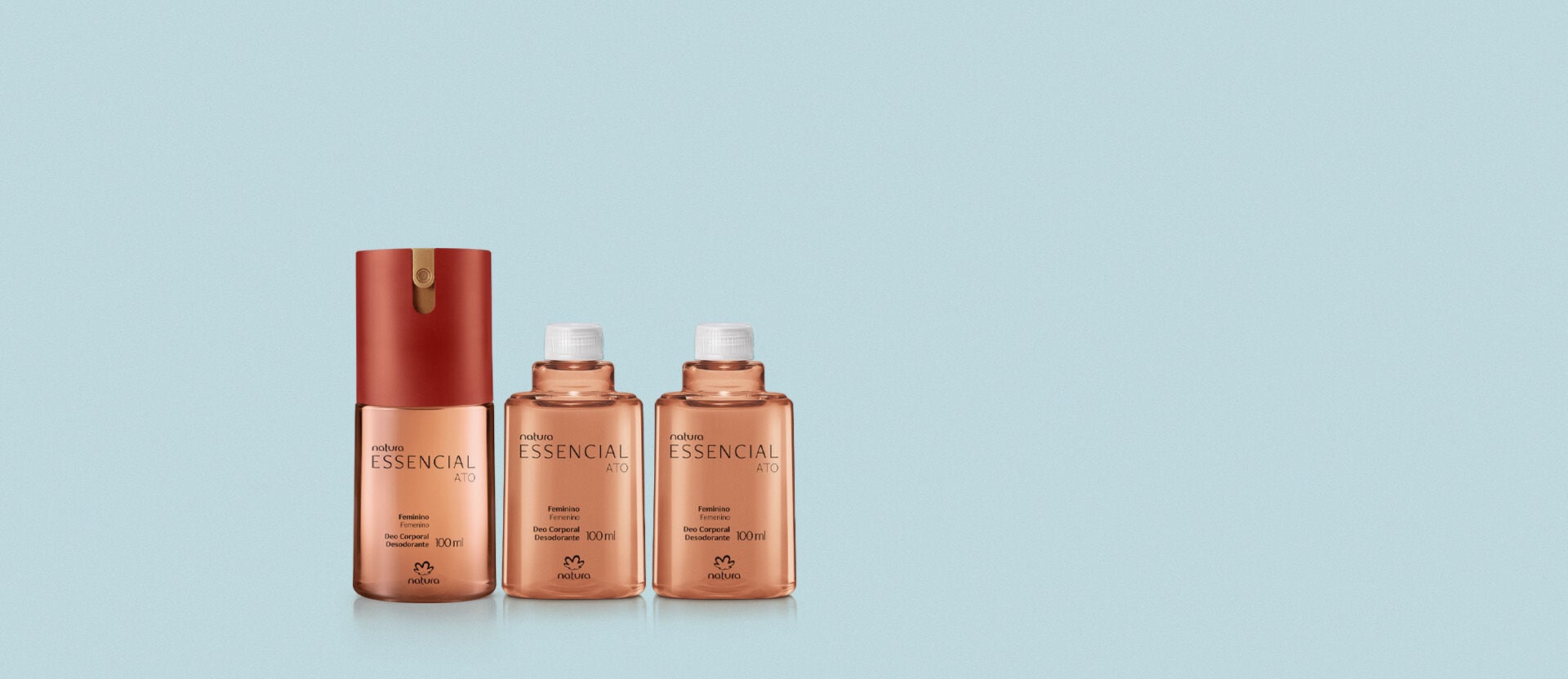 Kit Desodorante Corporal Essencial Ato Feminino (3 produtos)