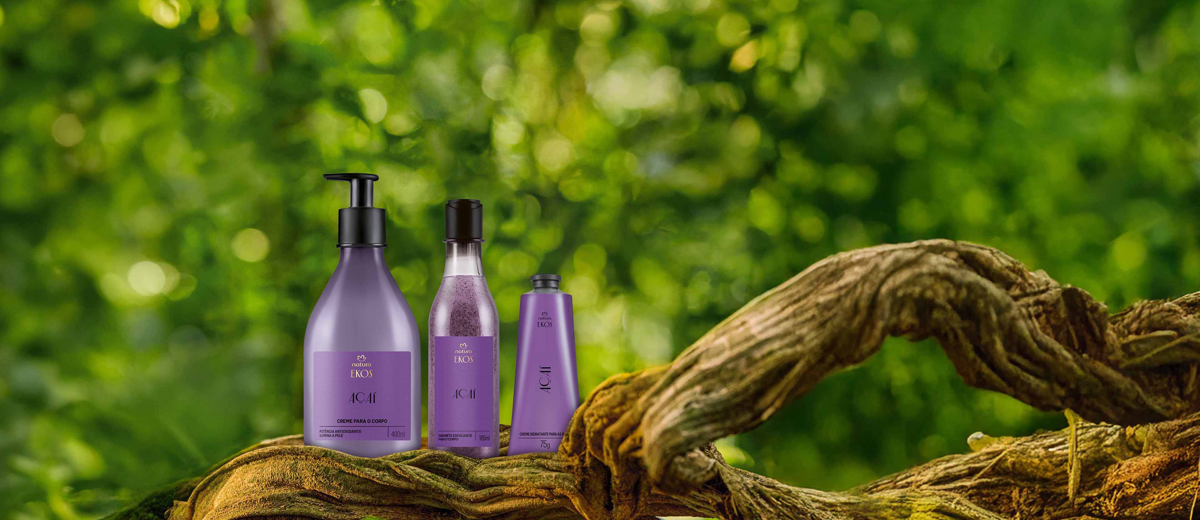 Kit Ekos Açaí Creme para o Corpo e Mãos e Sabonete Esfoliante