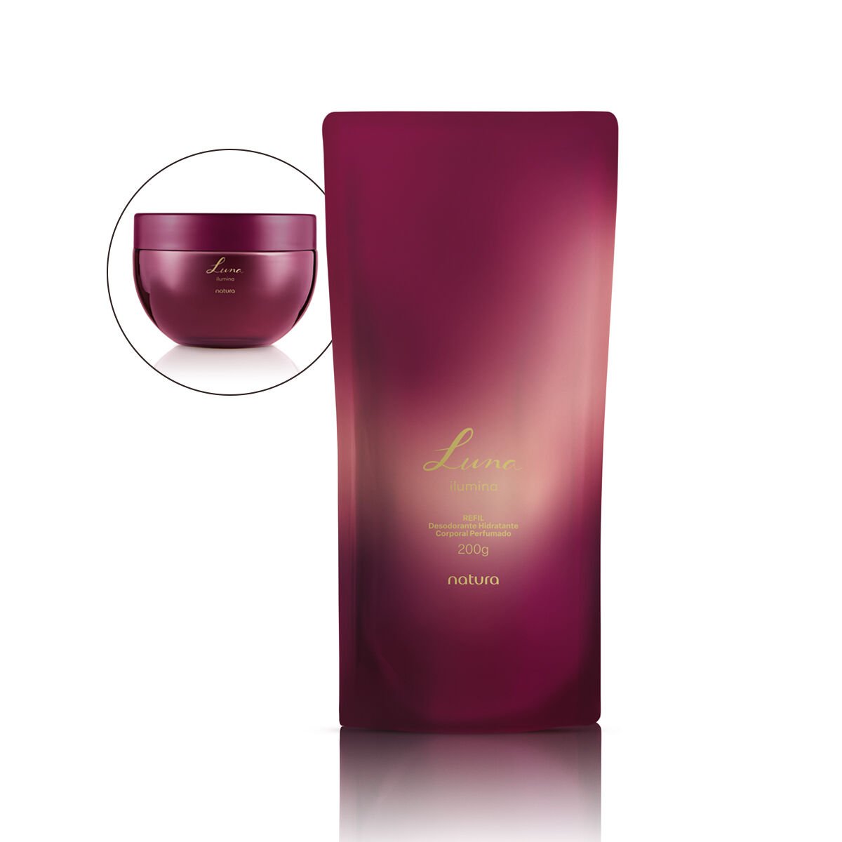 Refil Desodorante Hidratante Corporal Perfumado Luna Ilumina