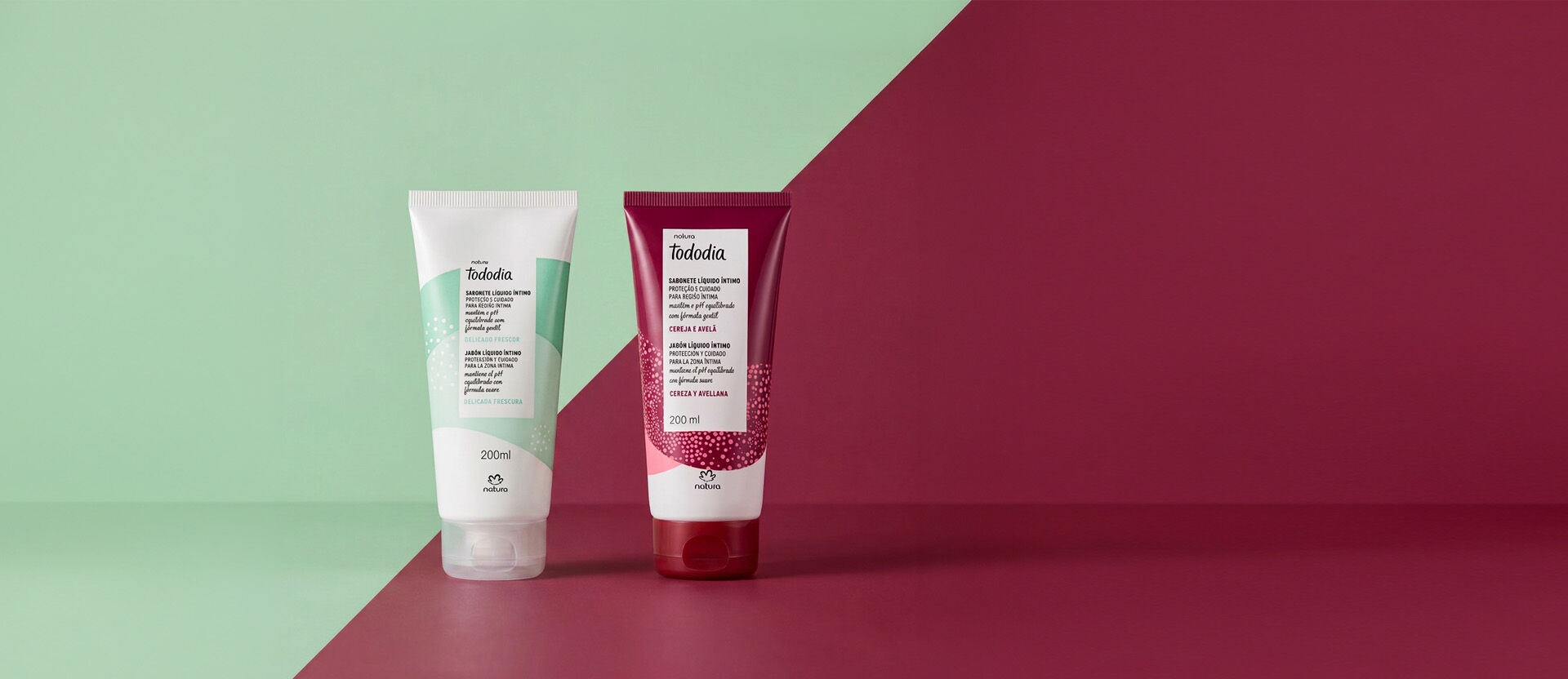 Kit Sabonete Líquido Íntimo Tododia Cereja e Avelã e Delicado Frescor (2 produtos)