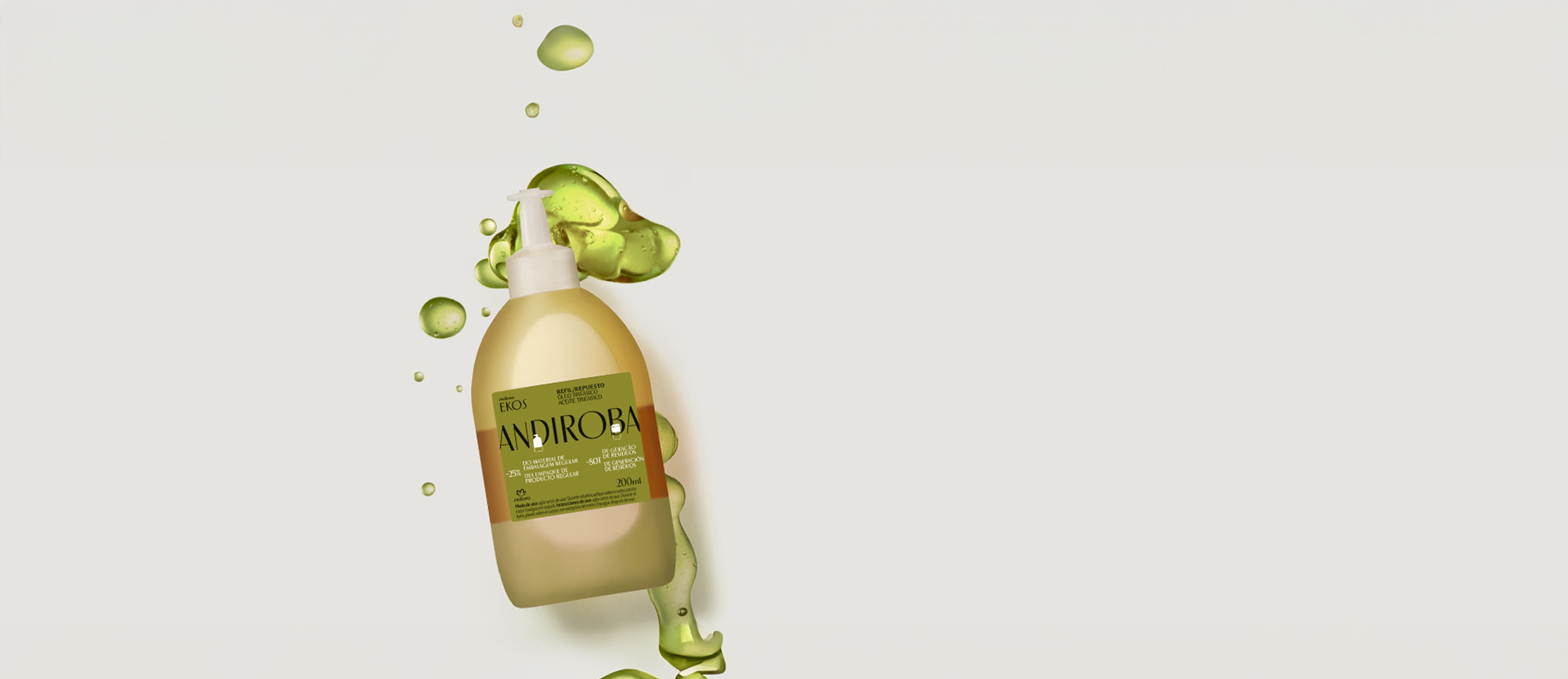 Refil Óleo Trifásico Desodorante Corporal Ekos Andiroba