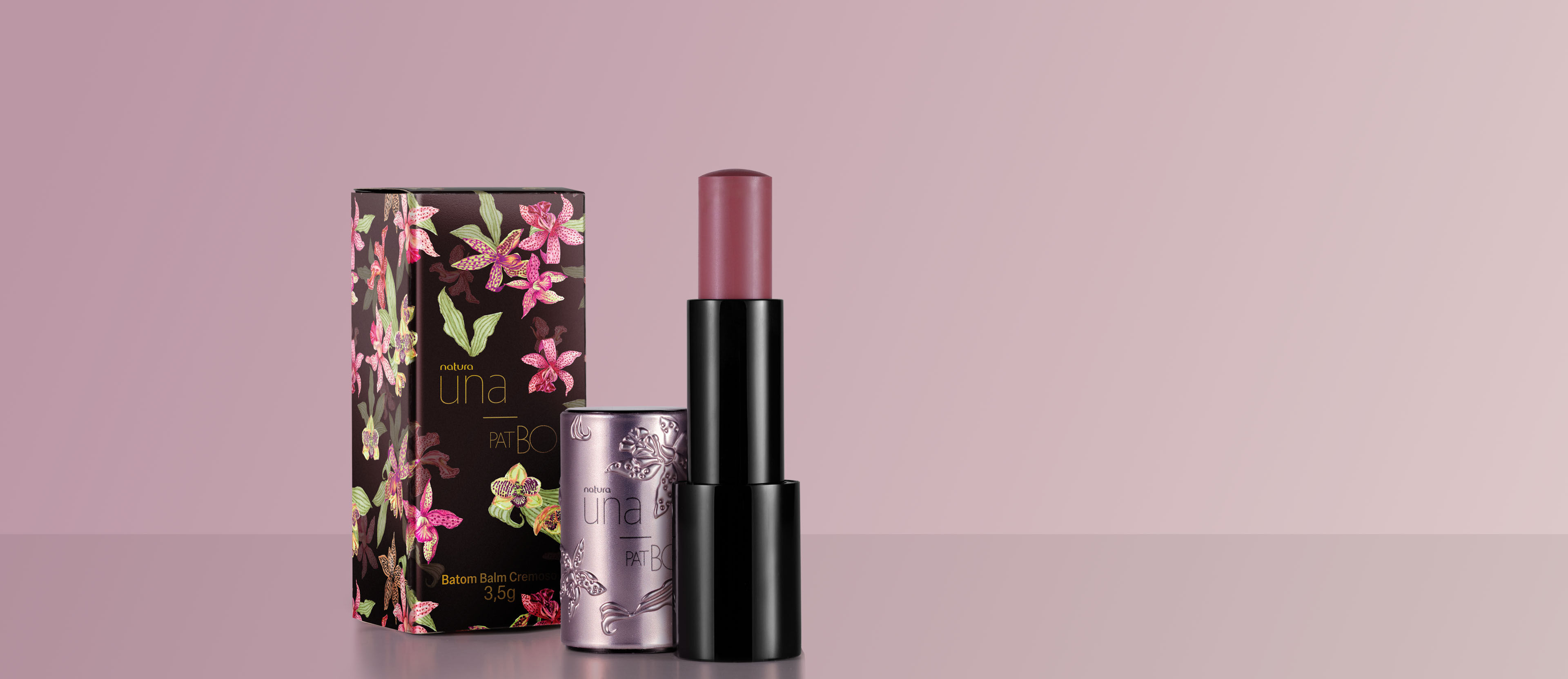 Batom Balm Natura Una e PatBO Rose 5 g