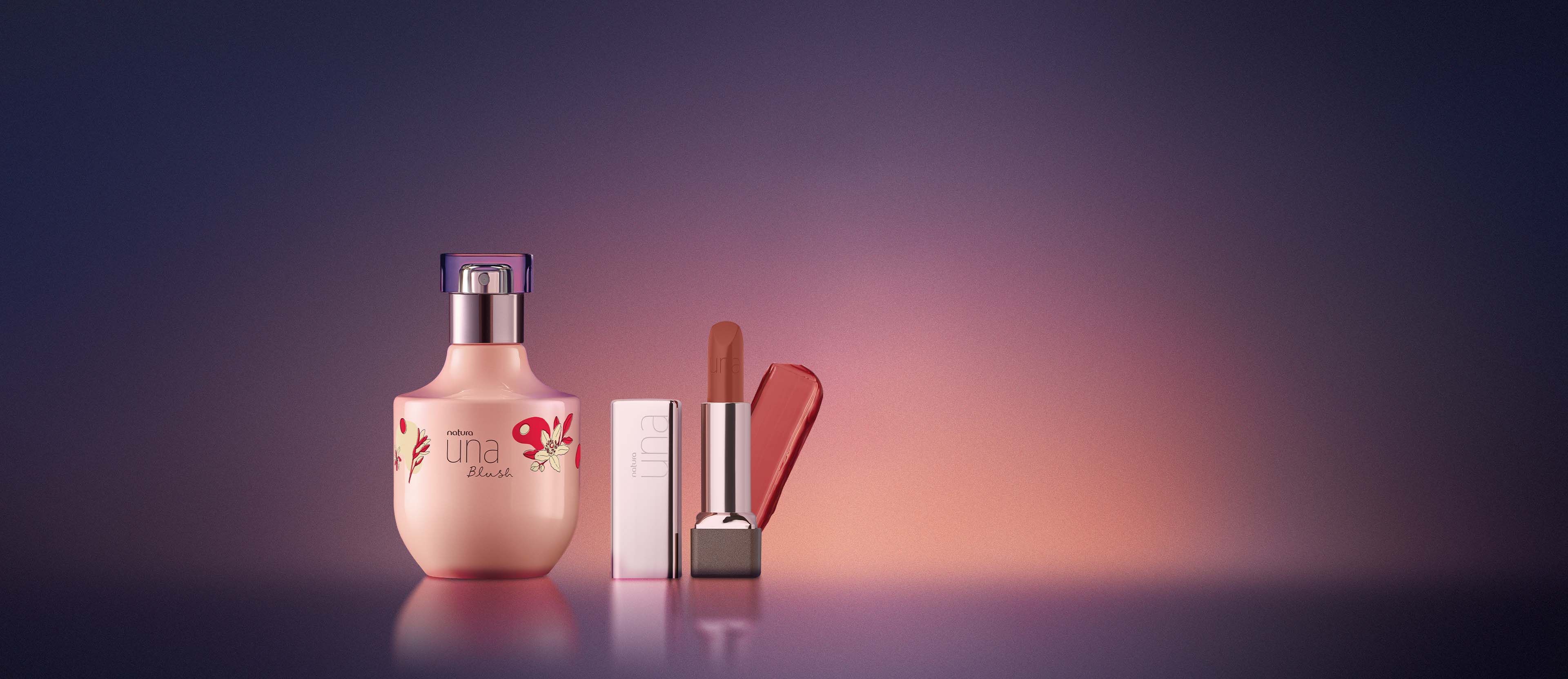 Kit Una Blush e Batom CC Hidratante