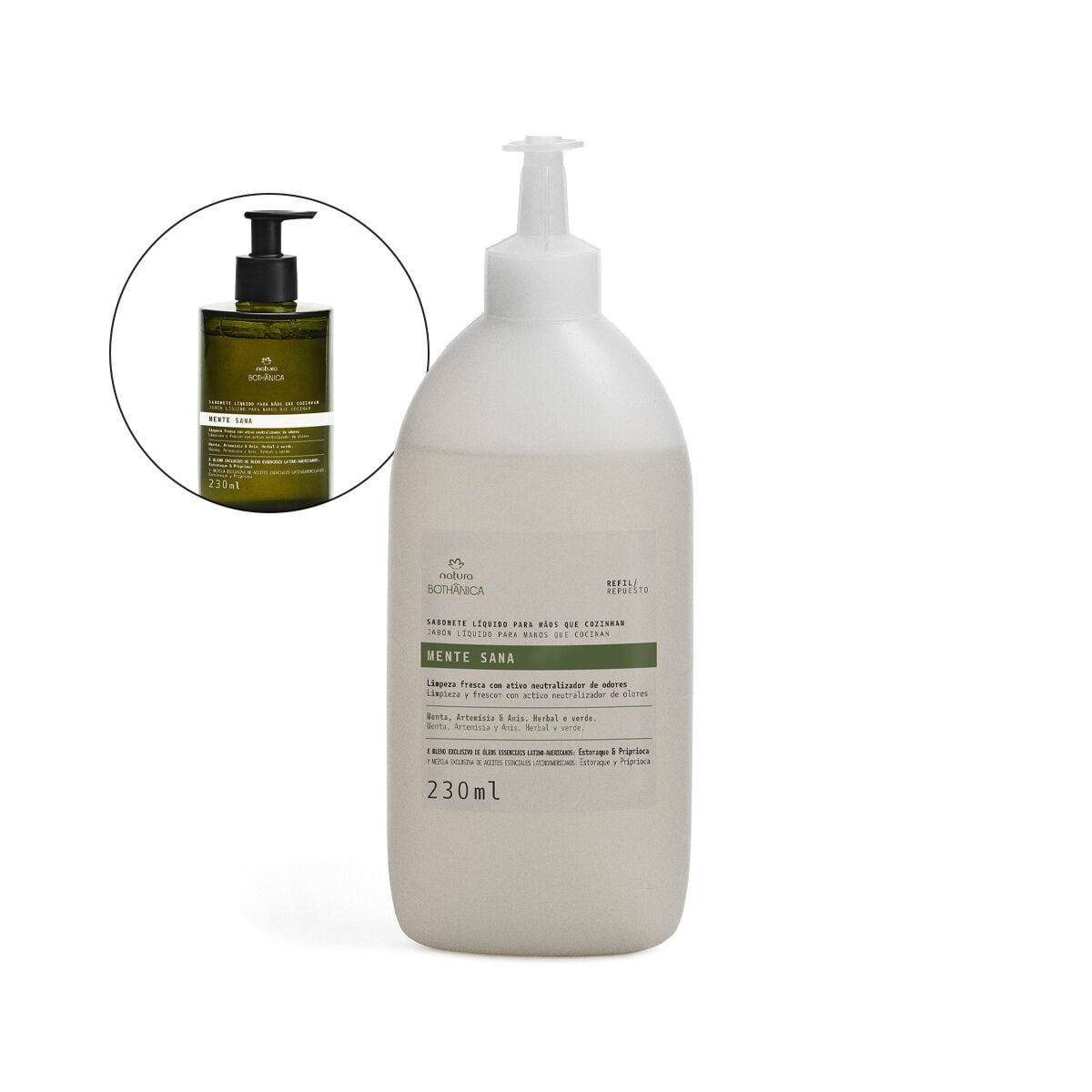 Refil Sabonete Liquido para Mãos Que Cozinham Bothanica Mente Sana 230 Ml
