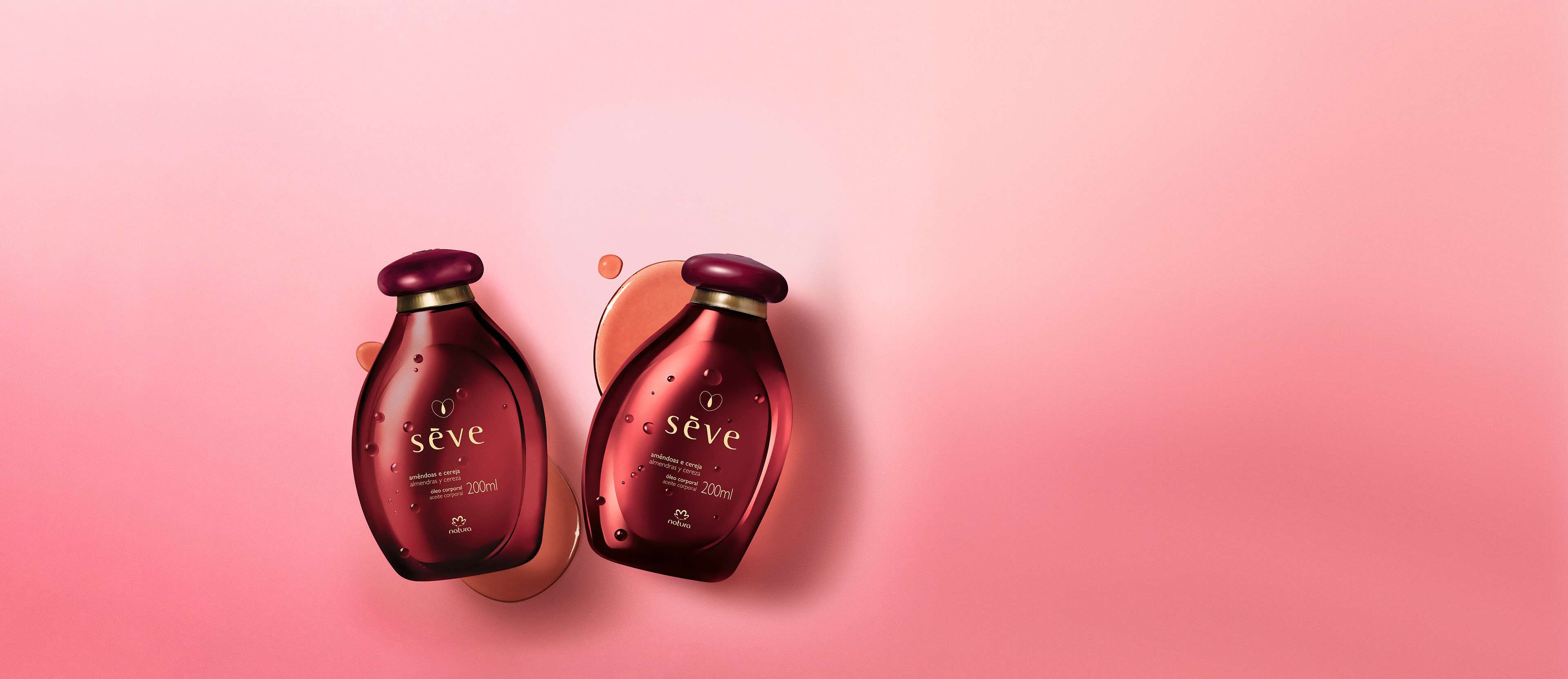 Kit Óleo Desodorante Corporal Sève Amêndoas e Cereja (2 unidades)
