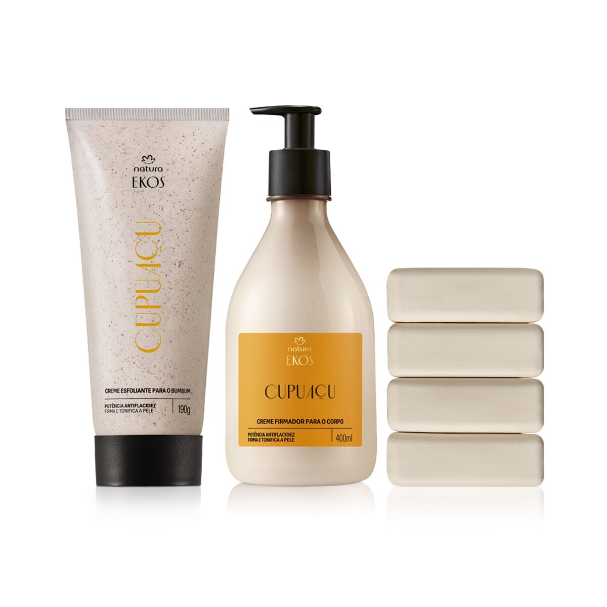 Kit Ekos Cupuacu Hidratante, Esfoliante e Sabonete
