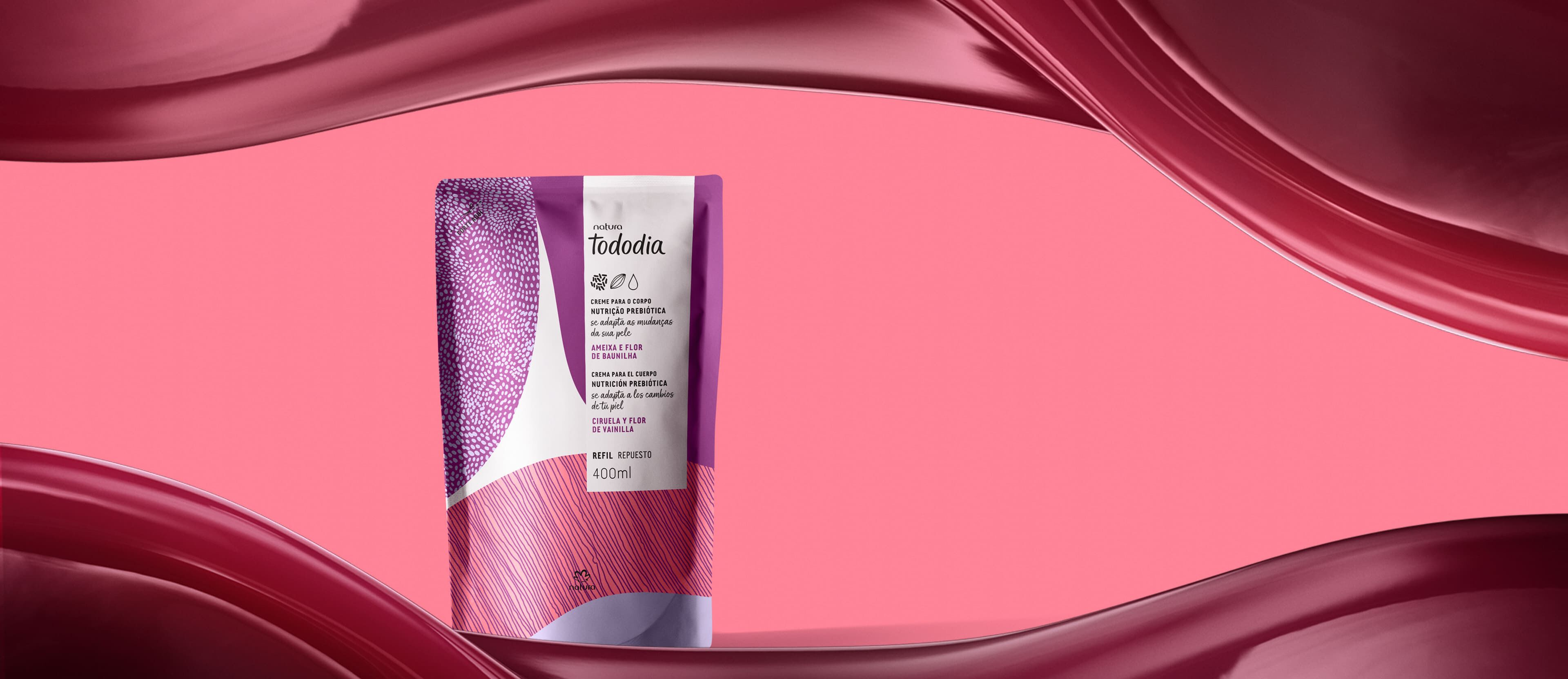 Refil Creme Nutritivo para o Corpo Tododia Ameixa e Flor de Baunilha