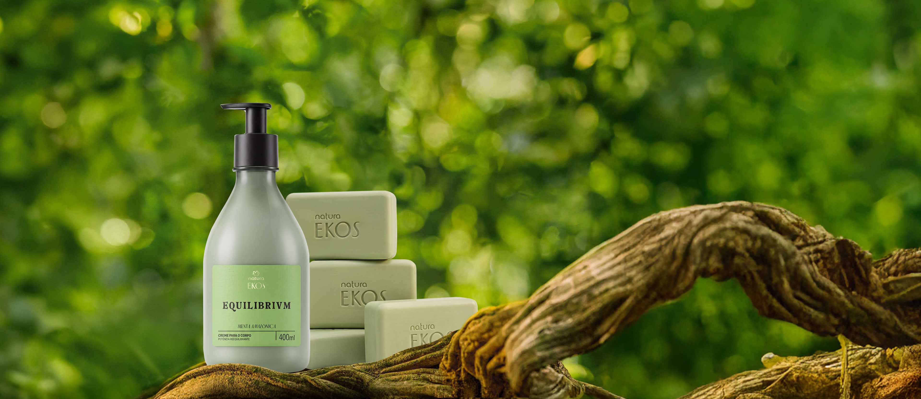 Kit Hidratante Corporal e Sabonete em Barra Ekos Menta Amazônica (2 produtos)