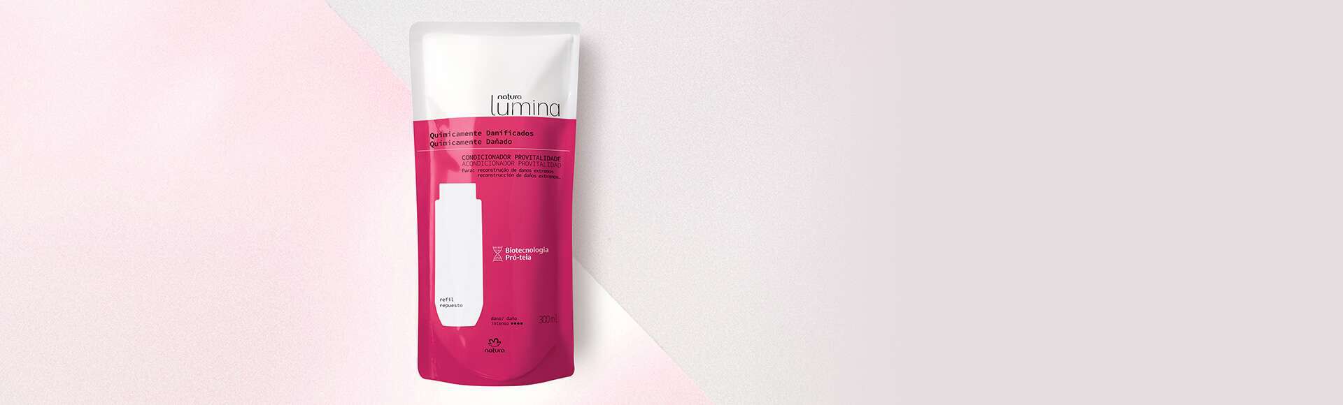Refil Condicionador Provitalidade para Cabelos Quimicamente Danificados Lumina