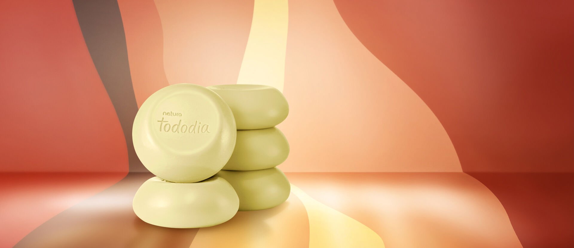 Sabonete em Barra Puro Vegetal Tododia Jambo Rosa e Flor de Caju (5 unidades)