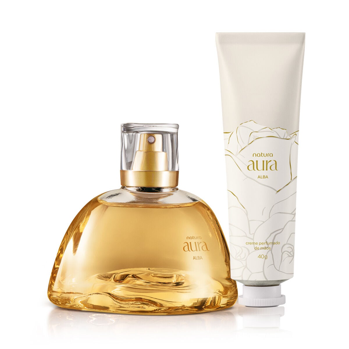 Kit Eau de Parfum e Creme para as Mãos Natura Aura Alba