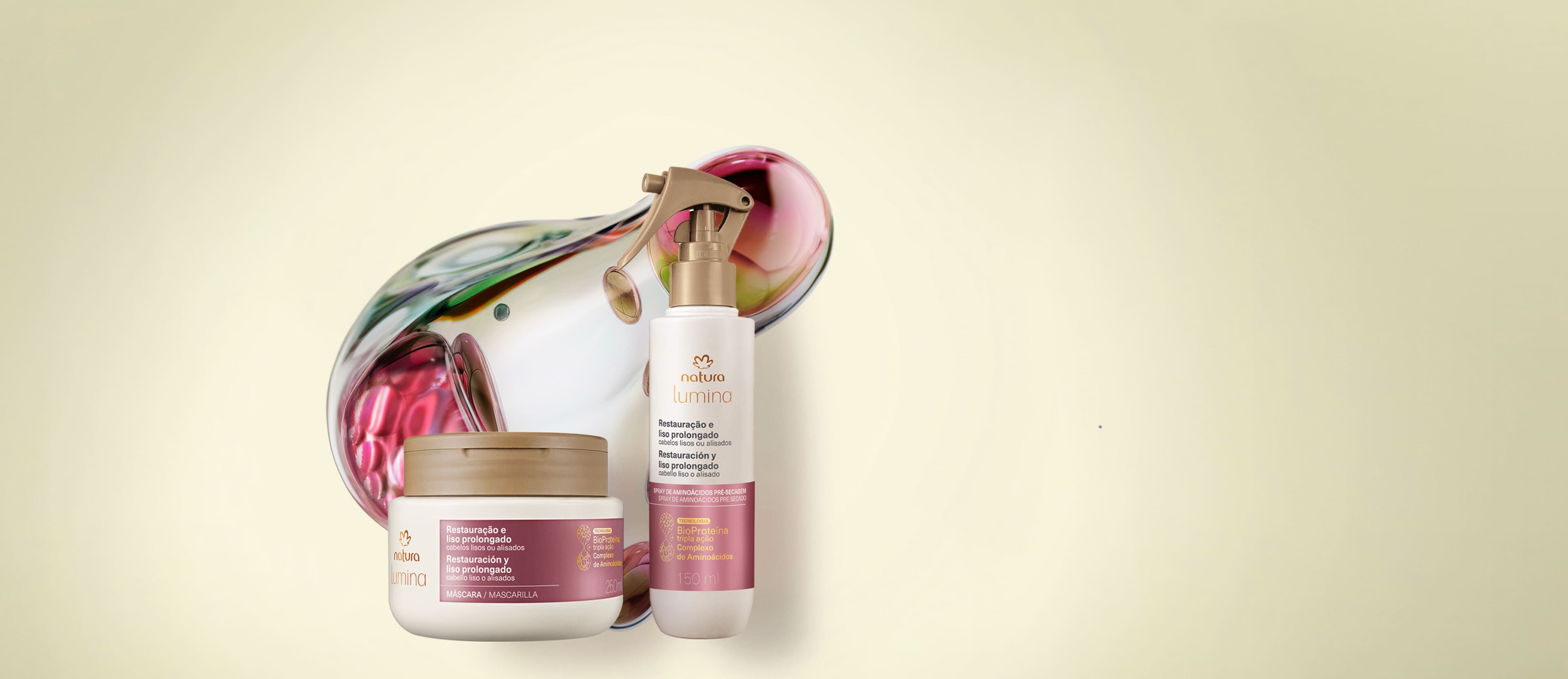 Kit Máscara e Spray Lumina para Restauração e Liso Prolongado (2 produtos)