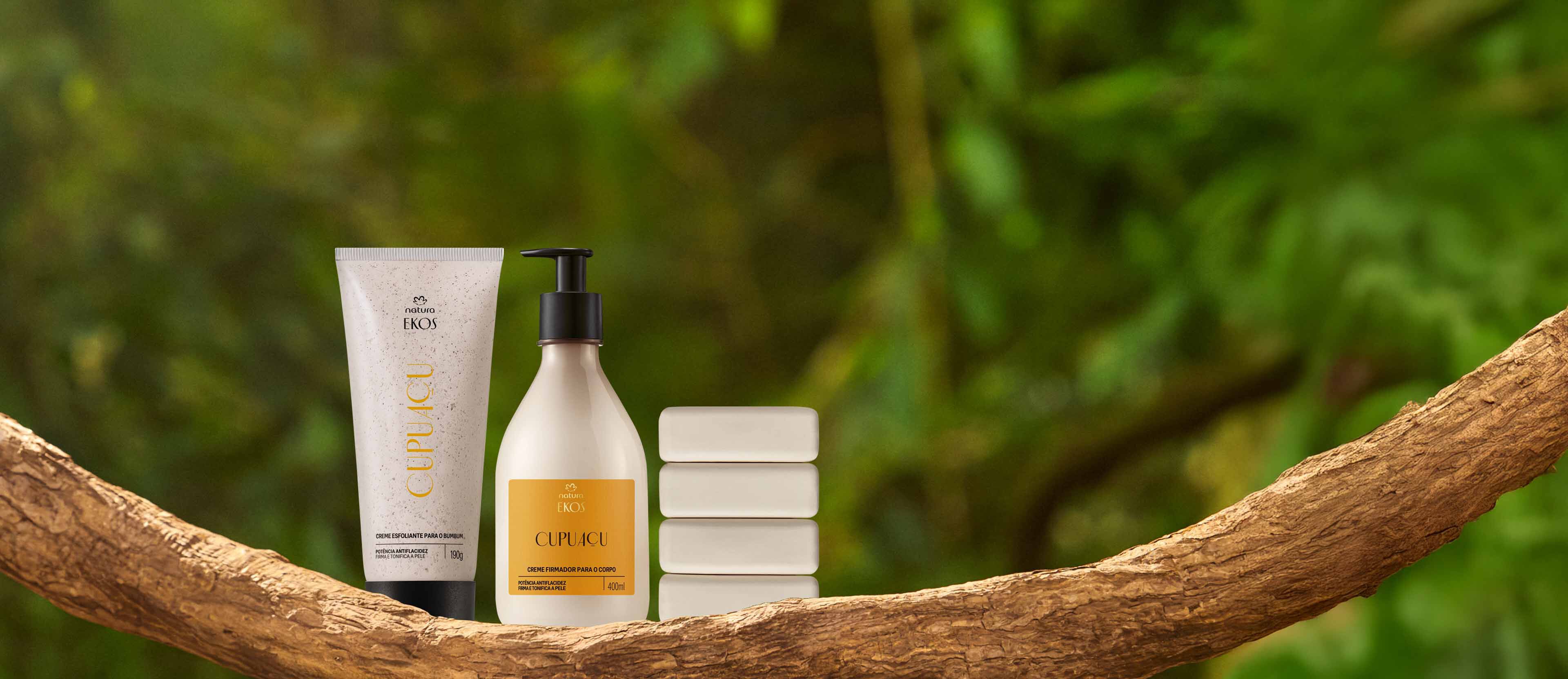 Kit Ekos Cupuaçu Hidratante, Esfoliante e Sabonete