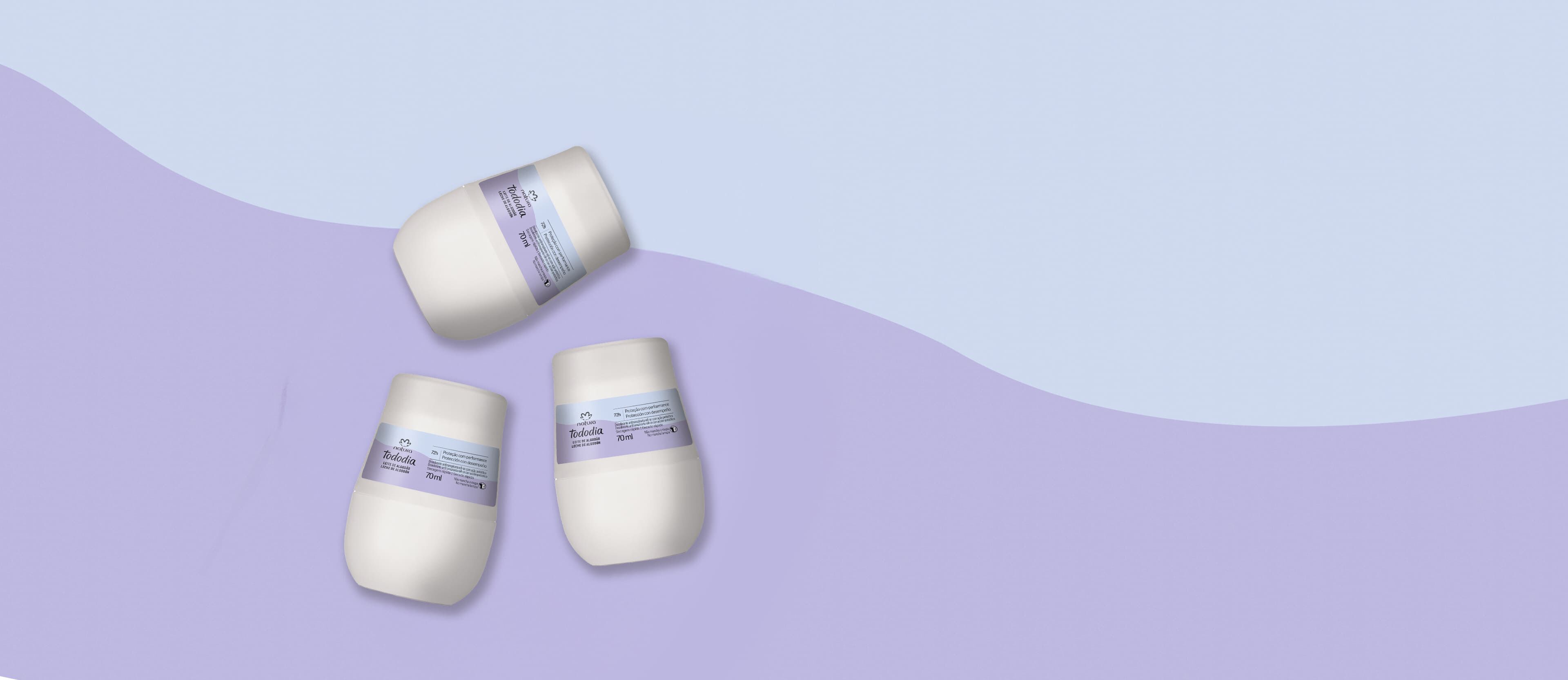 Kit Desodorante Antitranspirante Roll-on Algodão (3 unidades)