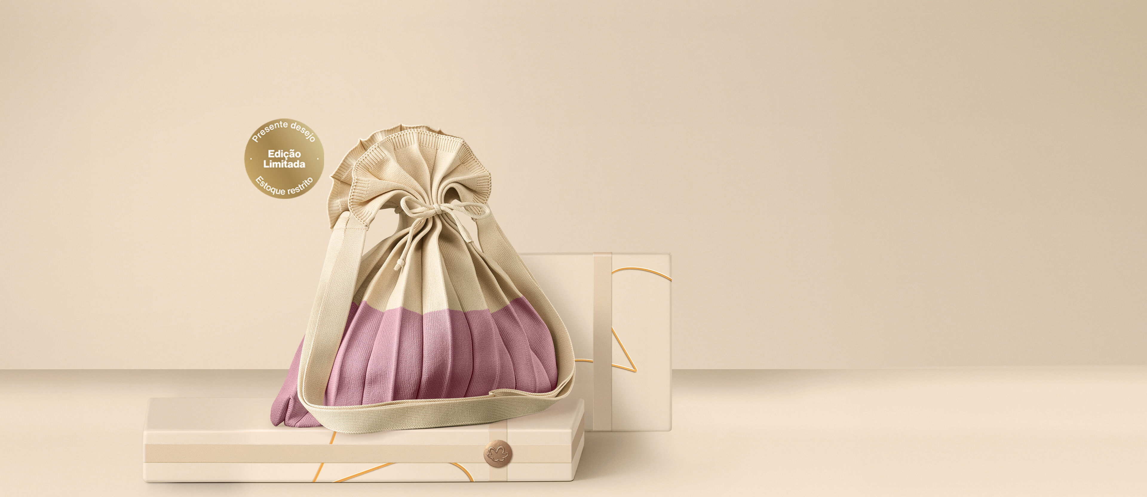 Presente Natura Bolsa de Malha Plissada