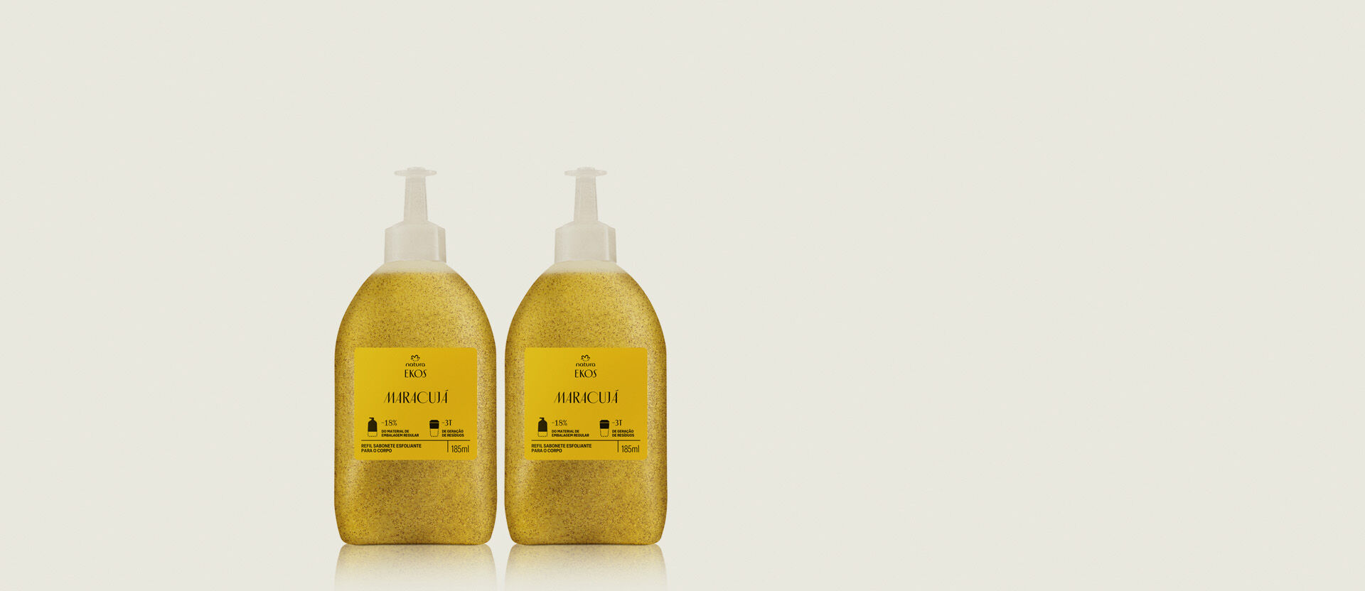 Kit Ekos Refil Sabonete Líquido Esfoliante para o Corpo Maracujá (2 produtos)