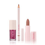 Kit Batom e Lápis Hey Honey e Gloss Malva Vibe Faces (3 produtos)