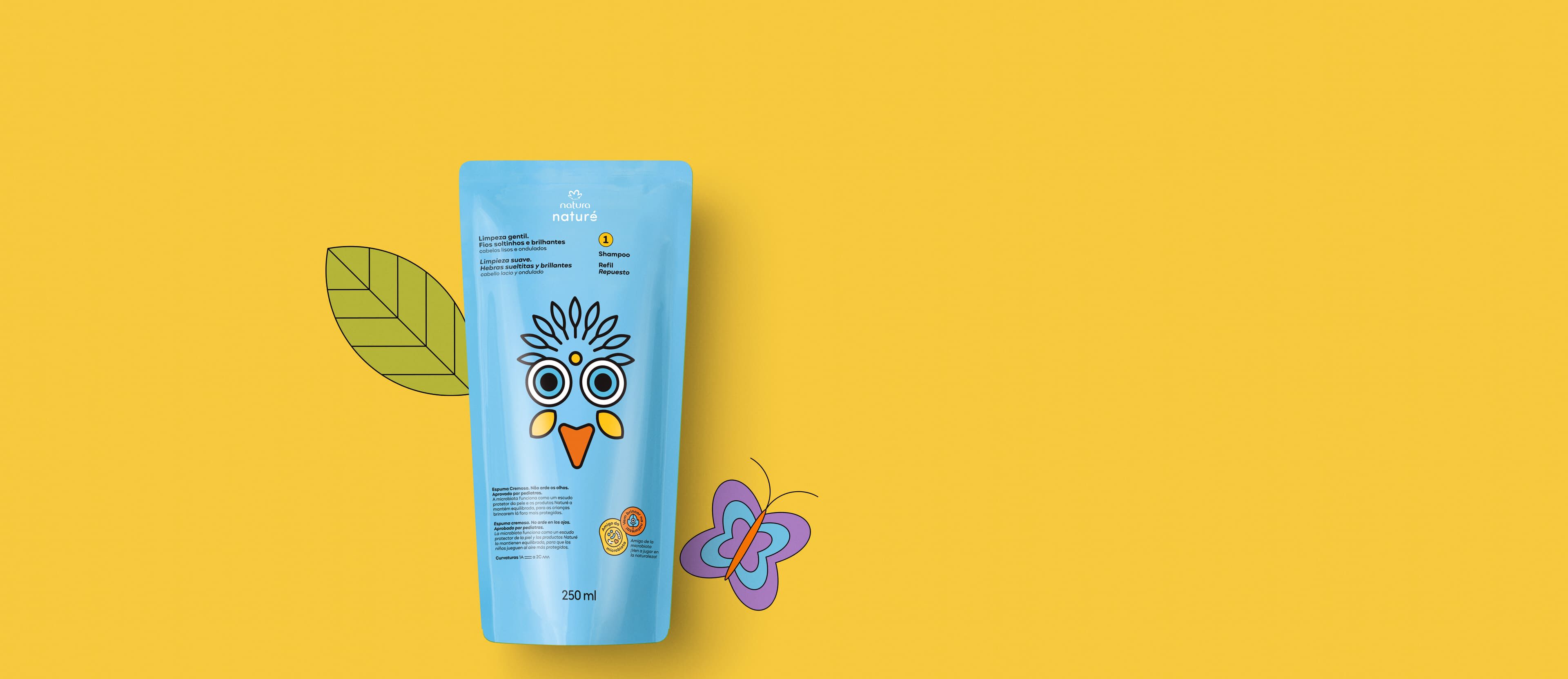 Refil Shampoo para Cabelos Lisos e Ondulados Naturé