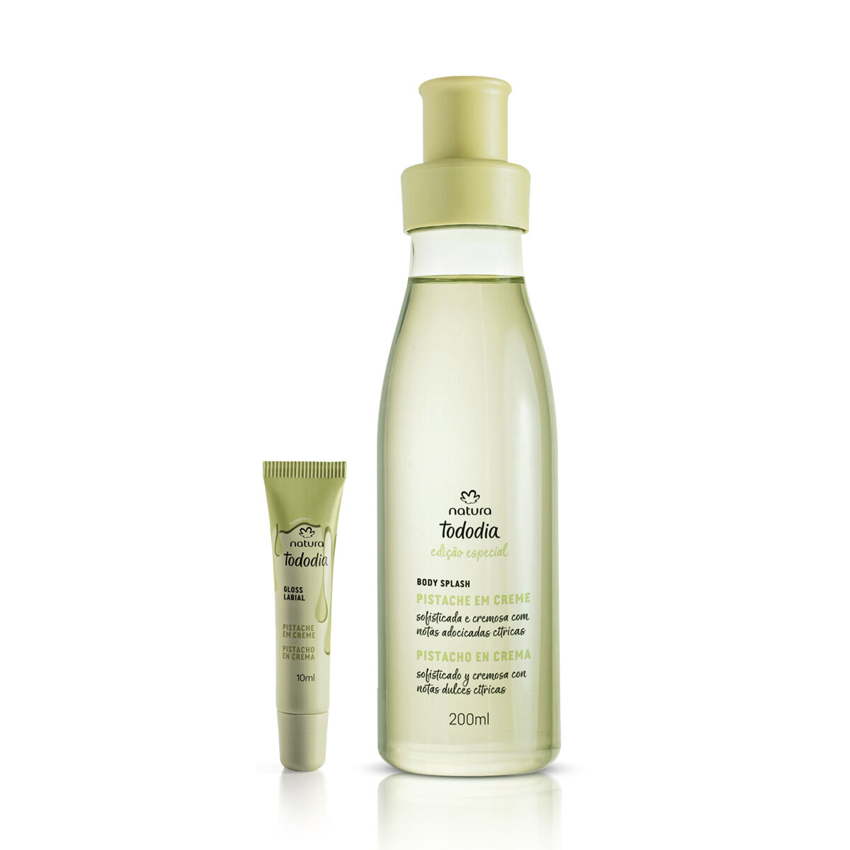 Kit Body Splash e Gloss Tododia Pistache (2 Produtos)