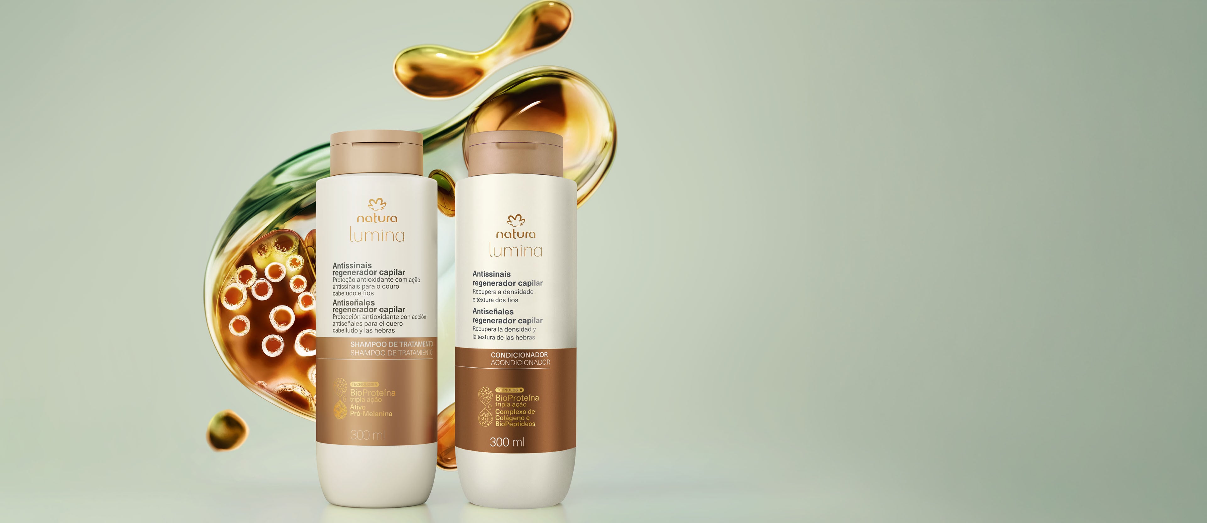 Kit Lumina Antissinais Regenerador Capilar Shampoo e Condicionador (2 produtos)