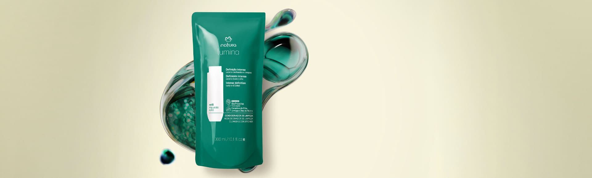 Refil Condicionador de Limpeza para Definição Intensa de Cabelos Cacheados e Crespos