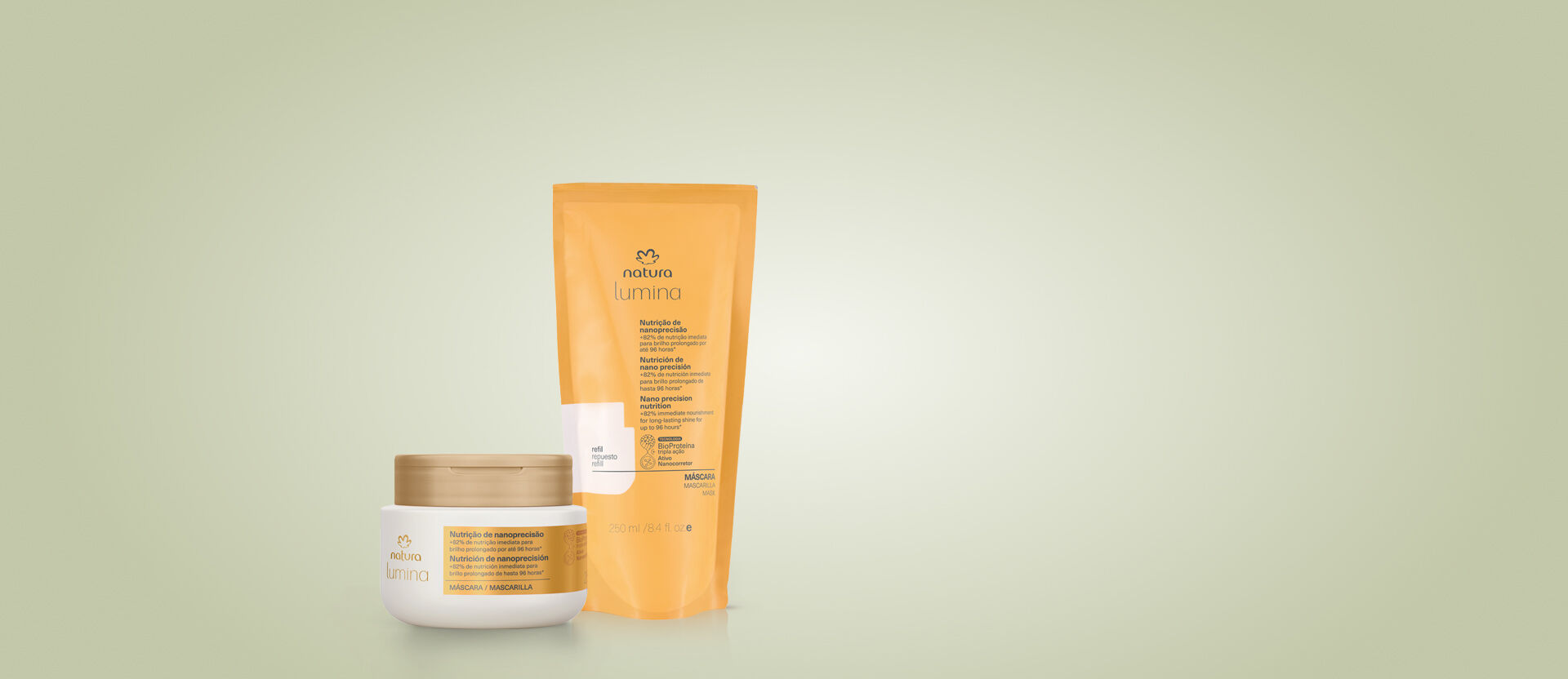 Kit Máscara Lumina Nutrição de Nanoprecisão (2 produtos)