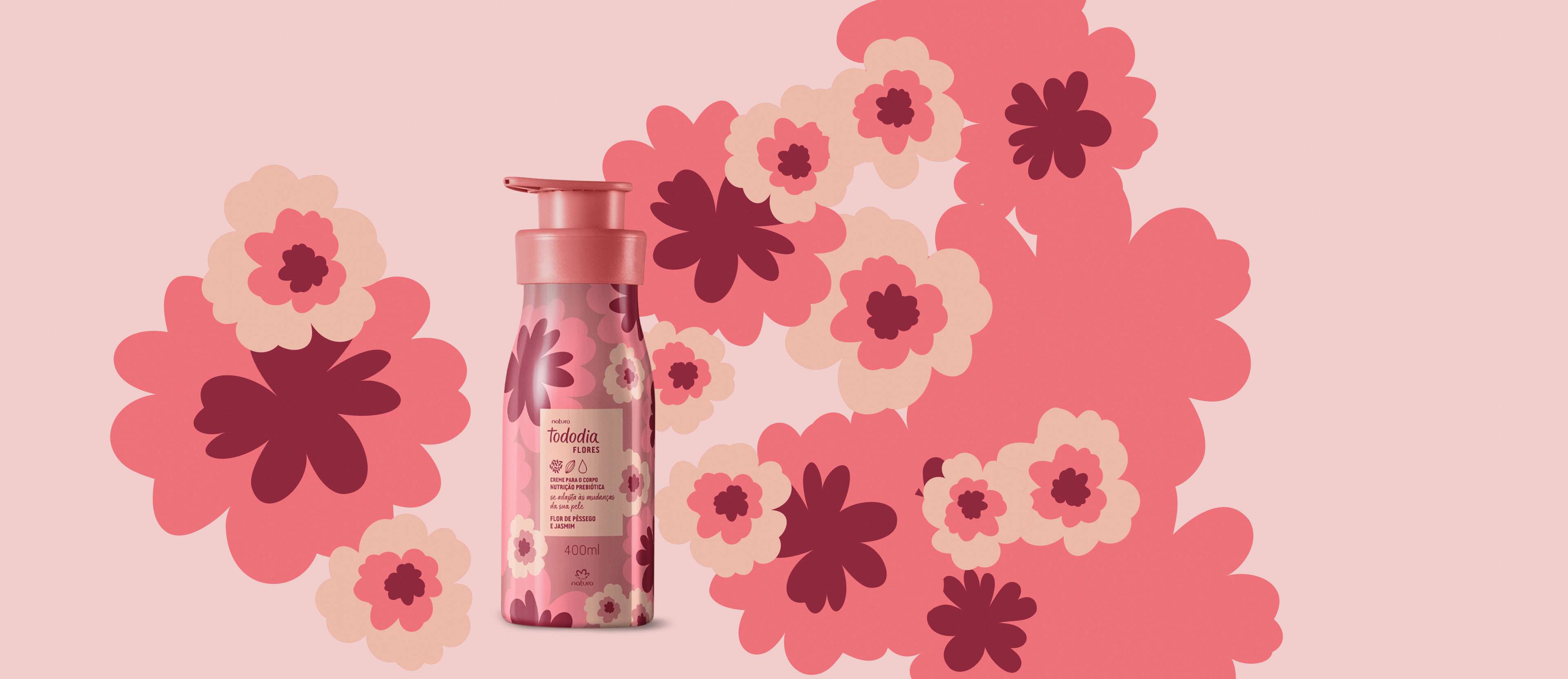 Creme Desodorante Nutritivo para o Corpo Tododia Flores