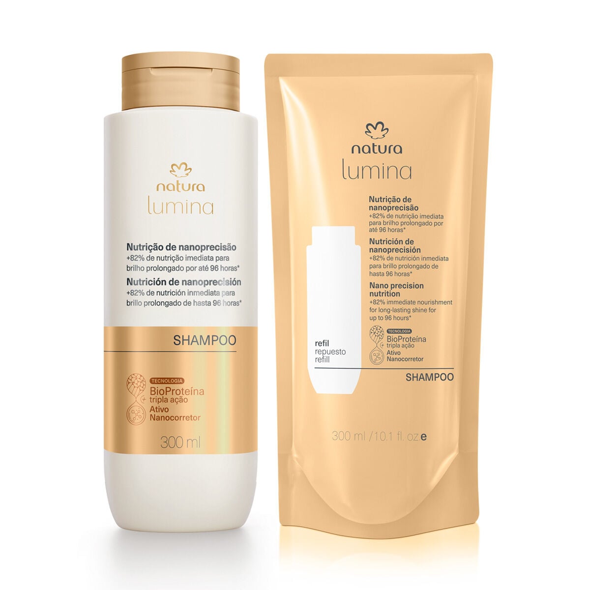 Kit Shampoo Lumina Nutricao de Nanoprecisao com Refil