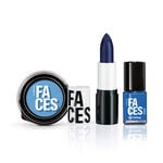 Kit Batom Matte, Esmalte e Sombra Azul Joy