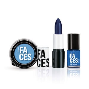 Kit Batom Matte, Esmalte e Sombra Azul Joy (3 produtos)