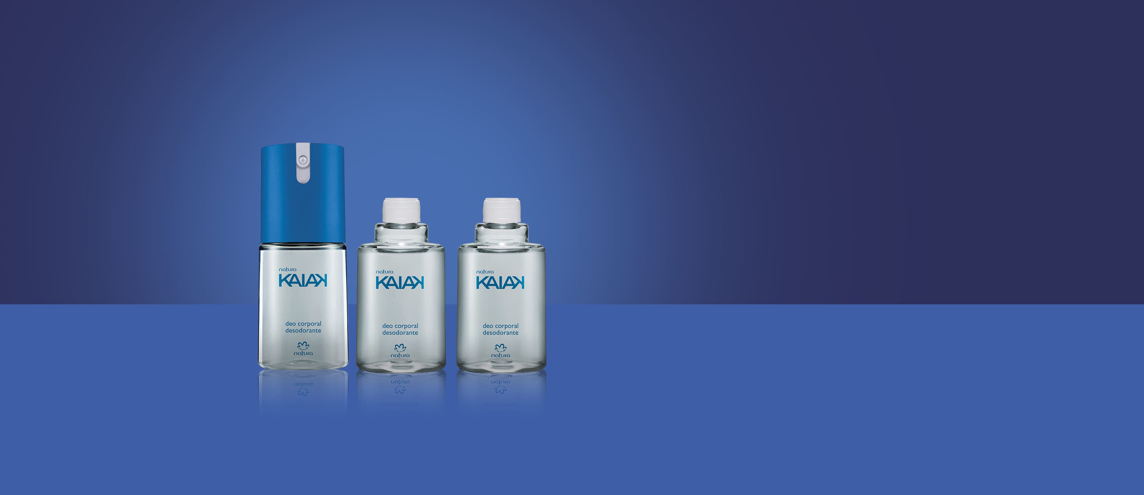 Kit Desodorante Spray Corporal Kaiak Masculino (3 produtos)
