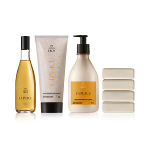 Kit Ekos Cupuaçu Hidratante, Esfoliante, Sabonete e Frescor
  