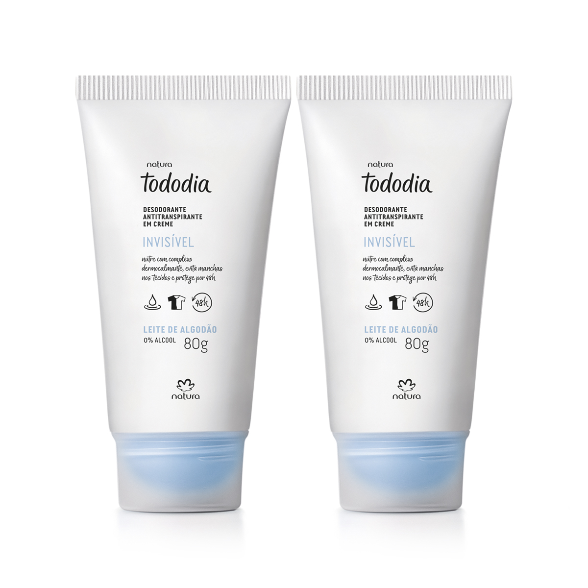 Kit Desodorante Antitranspirante em Creme Tododia Leite de Algodão (2 unidades)