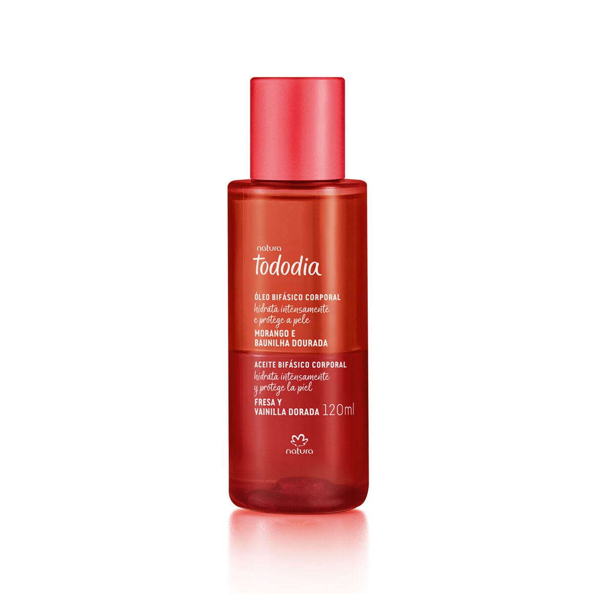 Óleo Bifasico Corporal Tododia Morango e Baunilha Dourada 120 Ml