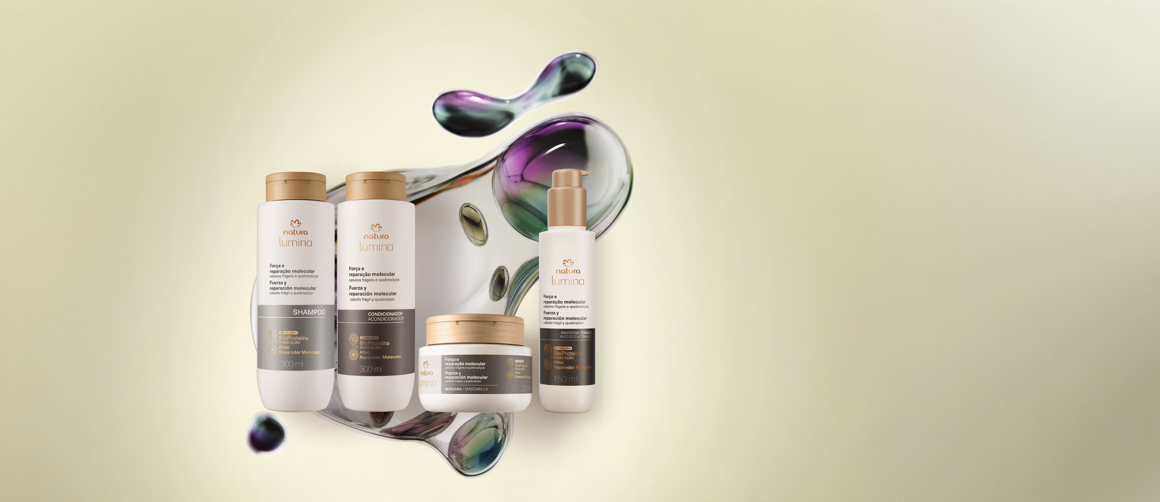 Kit Lumina Força e Reparação Molecular (4 produtos)