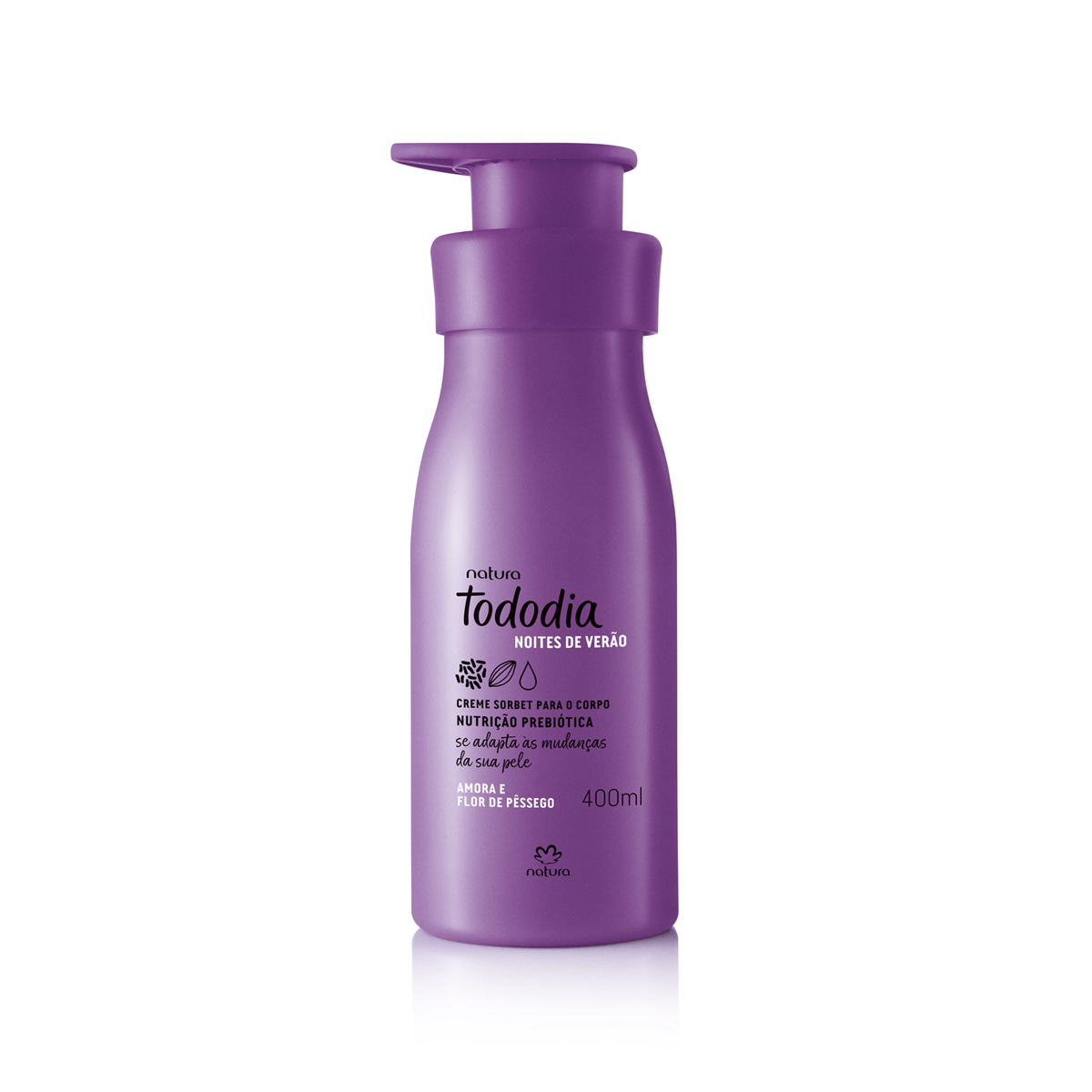 Creme Sorbet Desodorante Nutritivo para o Corpo Tododia Amora e Flor de Pêssego 400 ml
