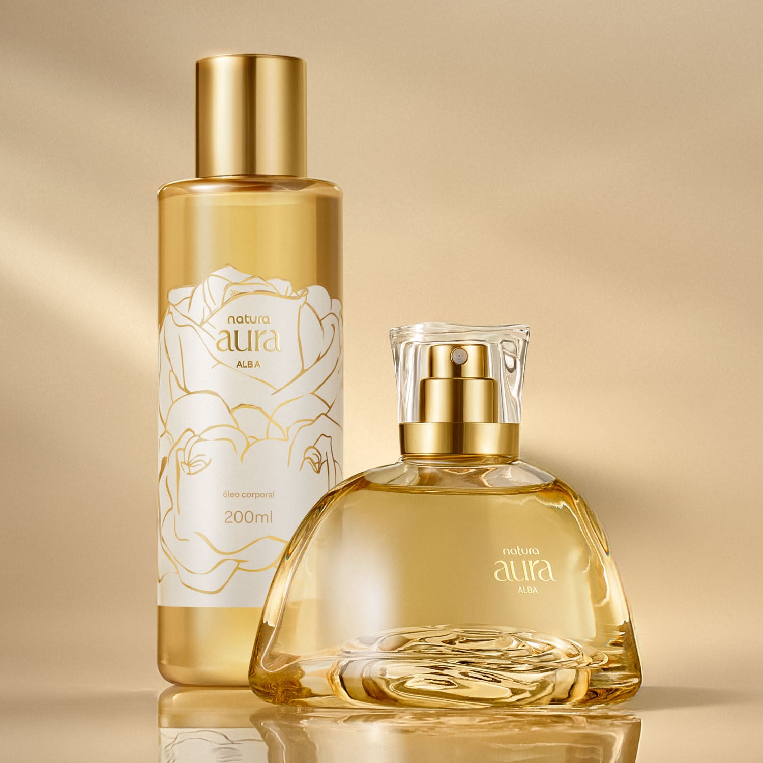 Kit Eau de Parfum e Óleo Corporal Natura Aura Alba (2 produtos)