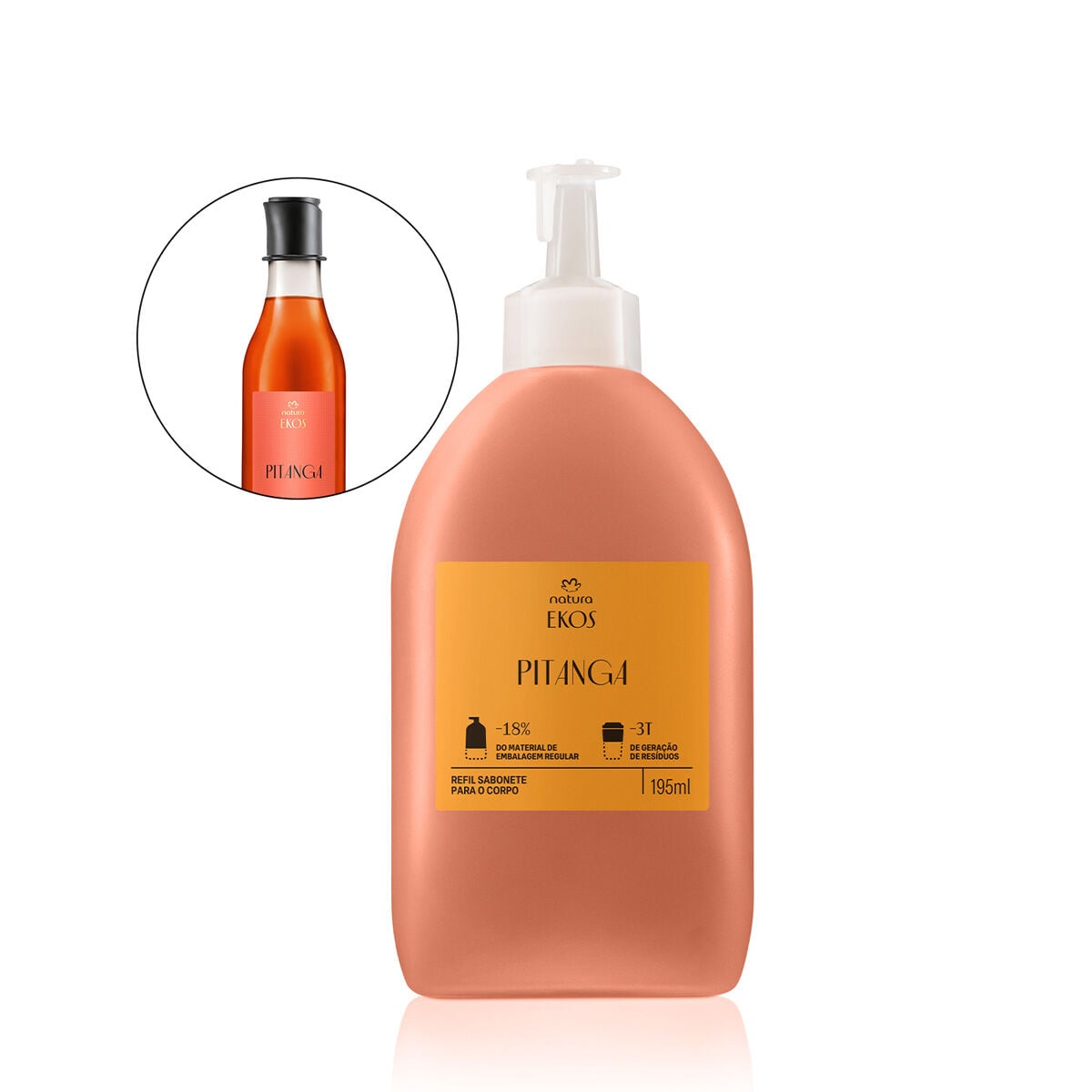 Refil Sabonete Liquido para Corpo Ekos Pitanga 195ML