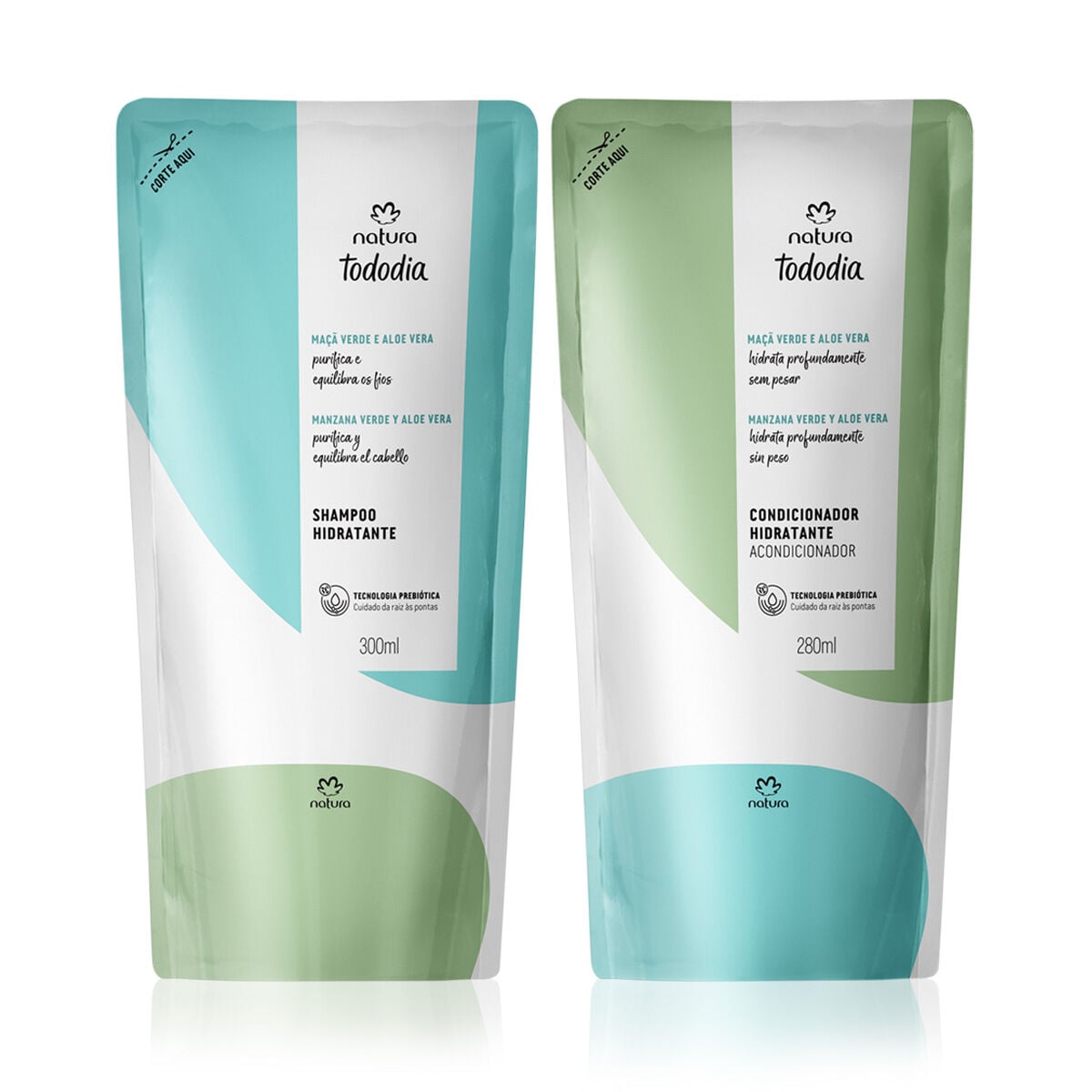 Kit Refil Natura Tododia Shampoo e Condicionador Hidratante (2 produtos)
