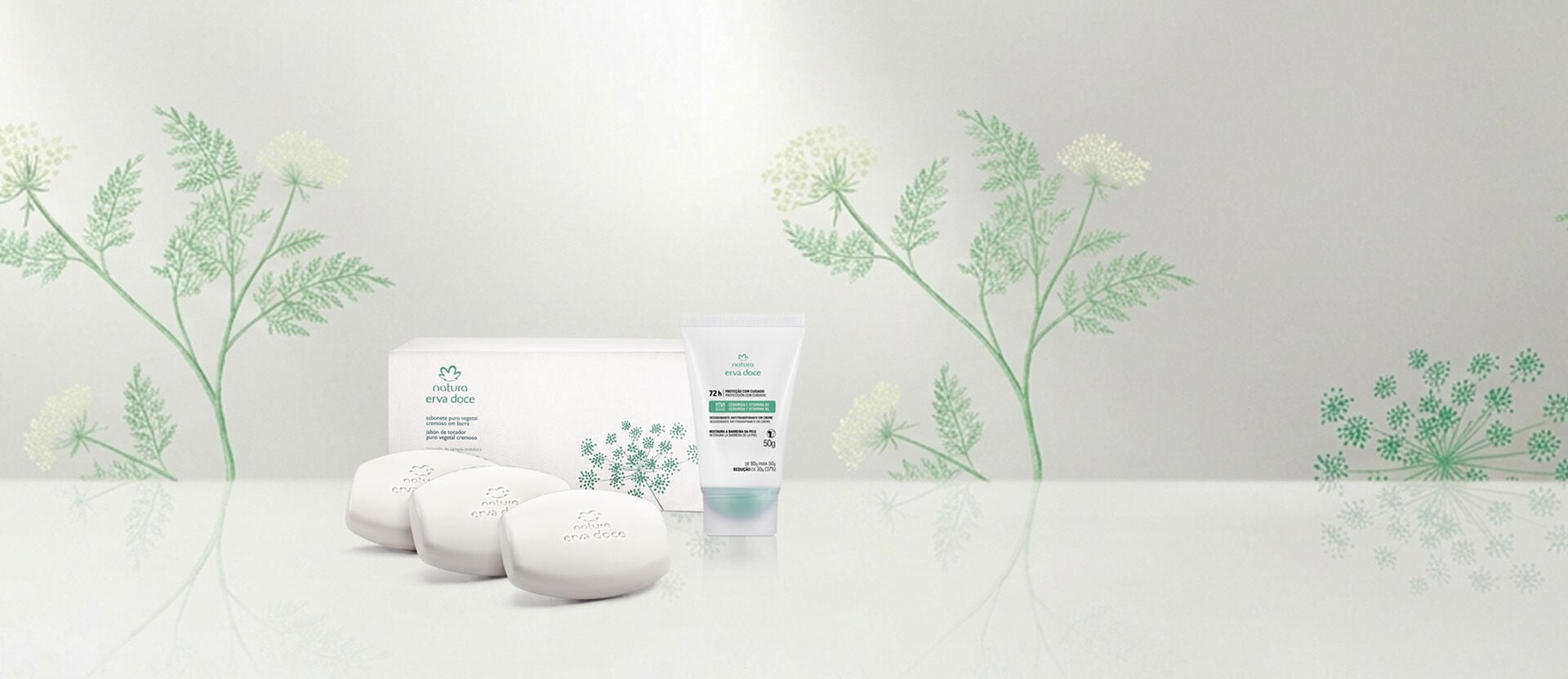 Kit Erva Doce Sabonetes Cremosos + Desodorante em Creme (2 produtos)
