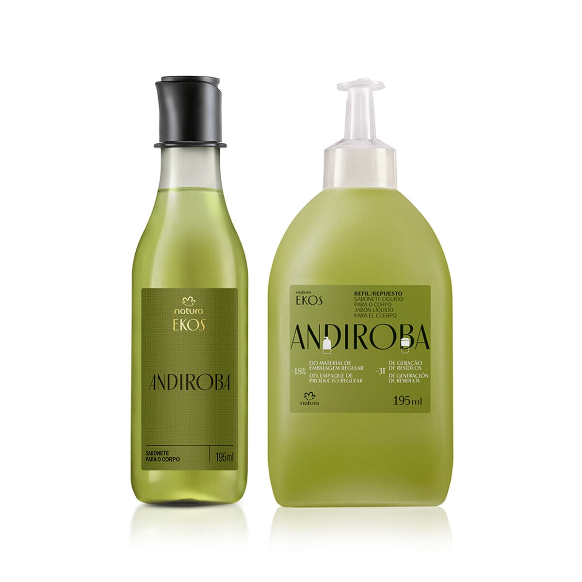 Kit Sabonete Liquido Corporal Ekos Andiroba com Refil