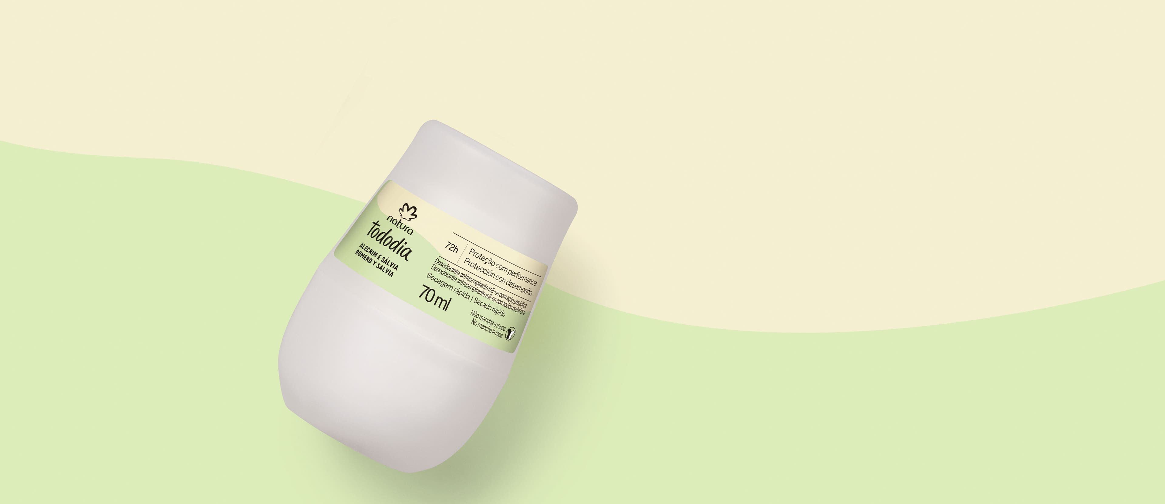 Desodorante Antitranspirante Roll-on Tododia Alecrim e Sálvia