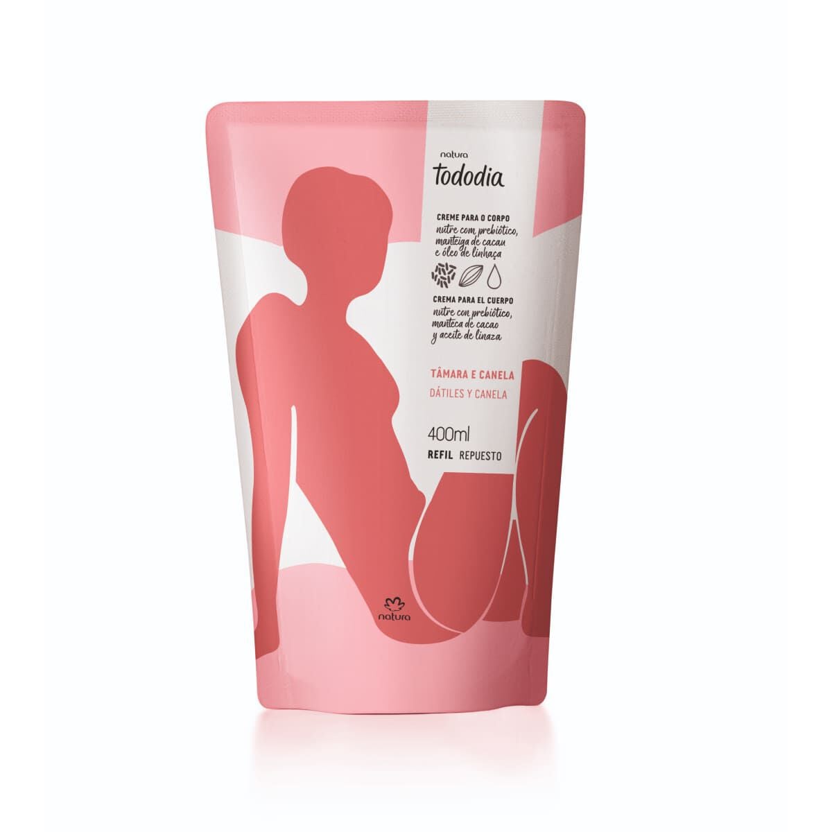 Refil Creme Desodorante Nutritivo para O Corpo Tododia Tamara e Canela 400 Ml