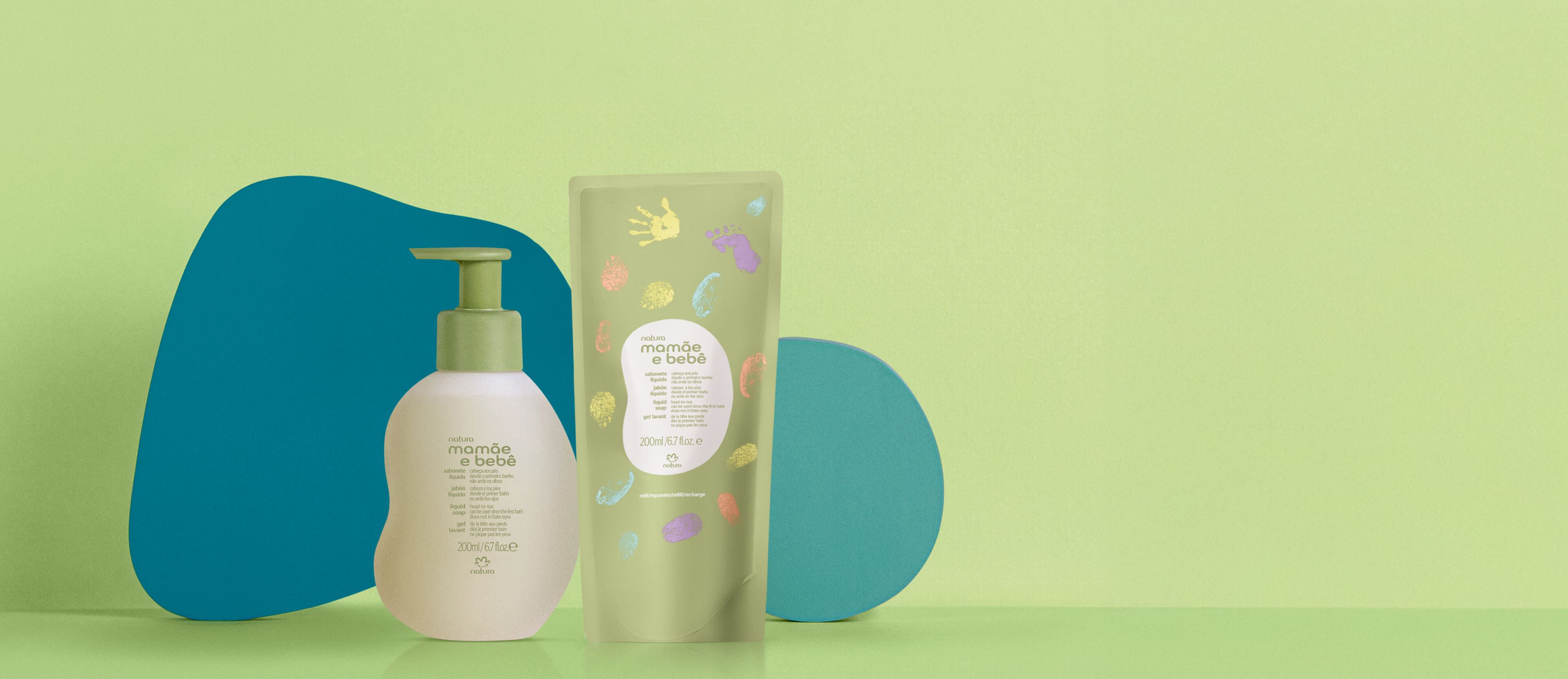 Kit Sabonete Líquido da Cabeça aos Pés Mamãe e Bebê com Refil