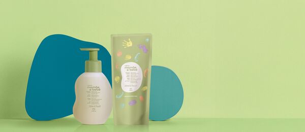 Kit Sabonete Líquido da Cabeça aos Pés Mamãe e Bebê com Refil
