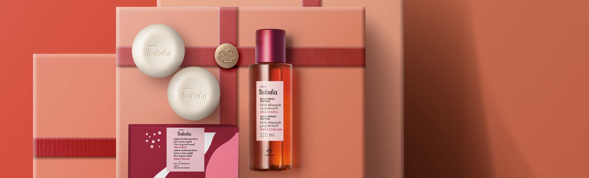 Conjunto Natura Tododia Cereja e Avelã