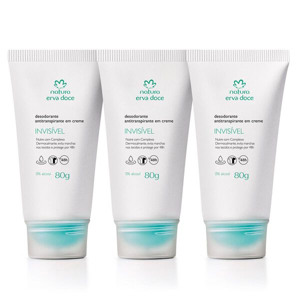 Combo Desodorante Antitranspirante em Creme Erva Doce
