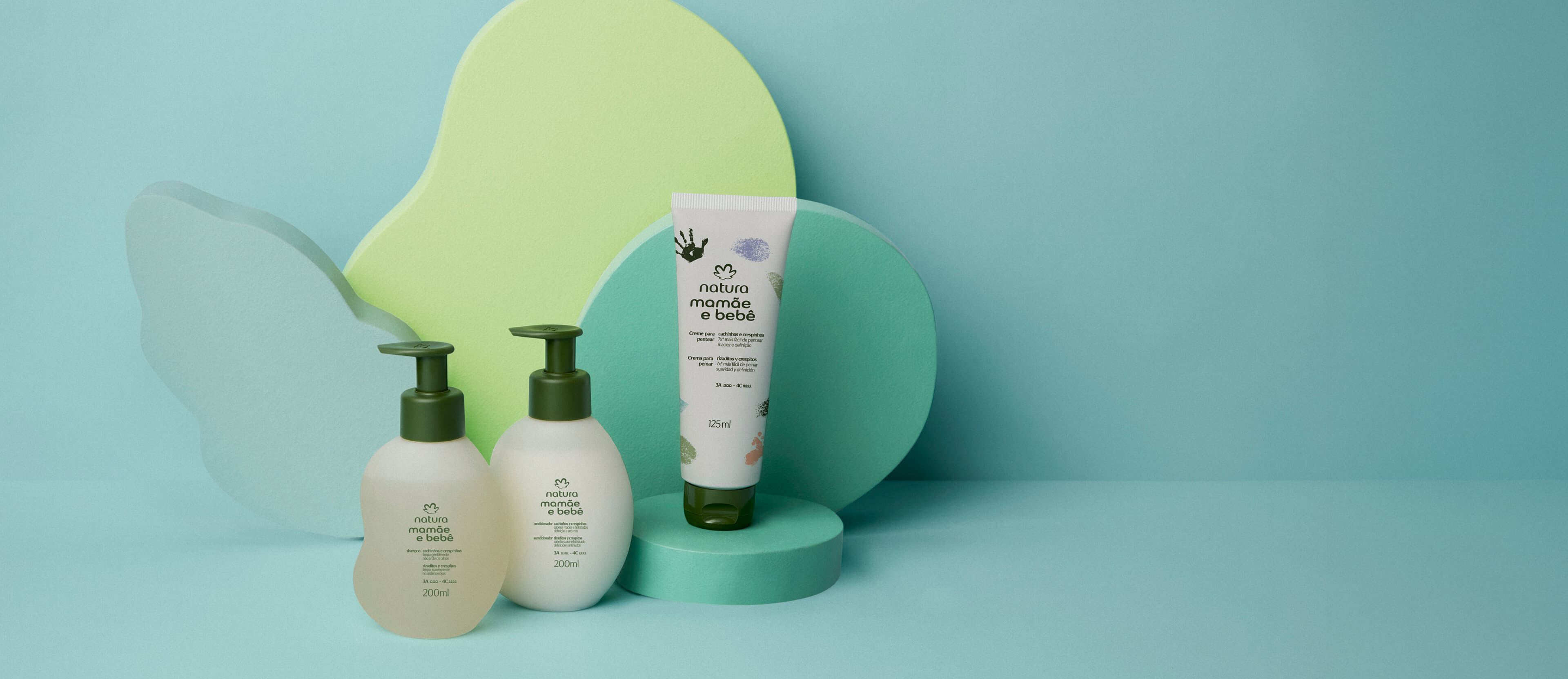 Kit Mamãe e Bebê Cachinhos e Crespinhos (3 produtos)